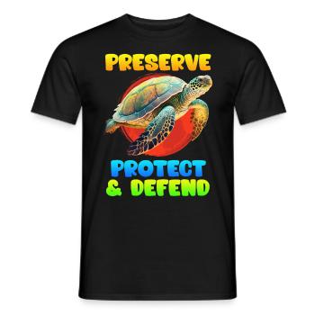 Save Nature Schildkröten Artenschutz Umwelt - Männer T-Shirt - Schwarz - Vorne - AI Model Male 178 light (178cm)