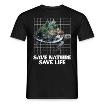 Save Nature Schildkröten Artenschutz Umwelt - Männer T-Shirt - Schwarz - Vorne - AI Model Male 178 light (178cm)