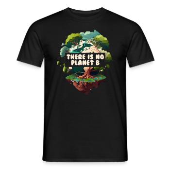 There is no Planet B Earth Day Mission Erde - Men's T-Shirt - black - Front - AI Model Male 178 light (178cm)