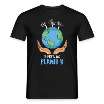 There is no Planet B Umweltschutz Mission Erde - Männer T-Shirt - Schwarz - Vorne - AI Model Male 178 light (178cm)