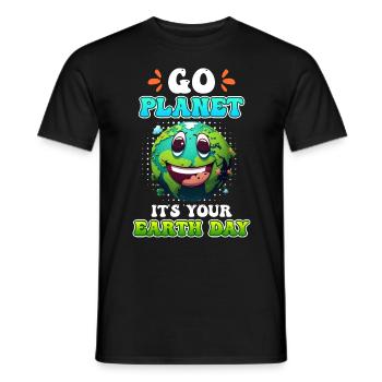 Mission Jour de la Terre Protection de la Terre et du climat Environnement - T-shirt homme - noir - Devant - AI Model Male 178 light (178cm)
