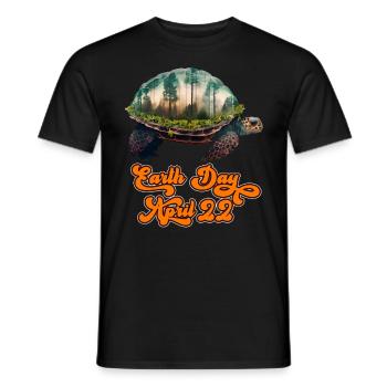 Earth Day April 22 Mission Earth Environmental Protection - Men's T-Shirt - black - Front - AI Model Male 178 light (178cm)