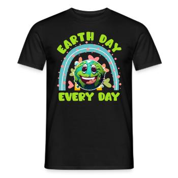 Environmentalists Earth Day Mission Earth Environment - Men's T-Shirt - black - Front - AI Model Male 178 light (178cm)