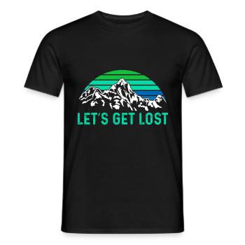 Lets be lost funny Hiking Hiking - Men's T-Shirt - black - Front - AI Model Male 178 light (178cm)