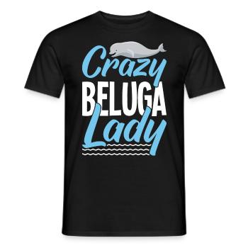 Beluga Whale Beluga Whale Whale Watching Dolphin Dolphin - Men's T-Shirt - black - Front - AI Model Male 178 light (178cm)