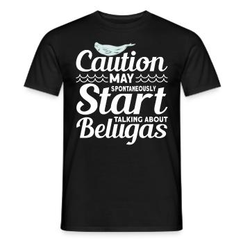 Beluga Whale Beluga Whale Whale Watching Dolphin Dolphin - Men's T-Shirt - black - Front - AI Model Male 178 light (178cm)