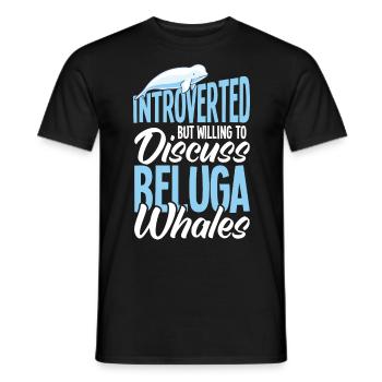 Beluga Whale Beluga Whale Whale Watching Dolphin Dolphin - Men's T-Shirt - black - Front - AI Model Male 178 light (178cm)