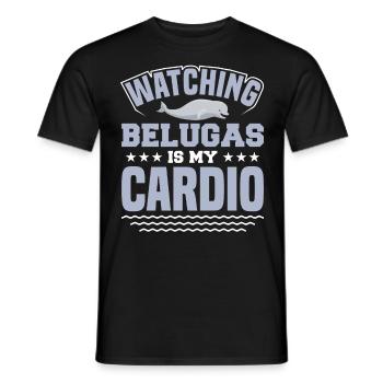Beluga Whale Beluga Whale Whale Watching Dolphin Dolphin - Men's T-Shirt - black - Front - AI Model Male 178 light (178cm)