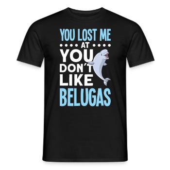 Beluga Whale Beluga Whale Whale Watching Dolphin Dolphin - Men's T-Shirt - black - Front - AI Model Male 178 light (178cm)