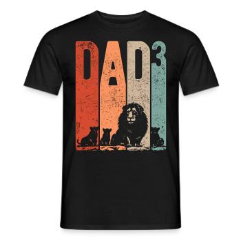 Dad Up 3 Daddy Up 3 Enfants Triple Daddy Leo - T-shirt homme - noir - Devant - AI Model Male 178 light (178cm)