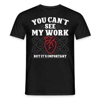 Cardiac Surgeon My Work Is Important Cardiac Surgery - Men's T-Shirt - black - Front - AI Model Male 178 light (178cm)