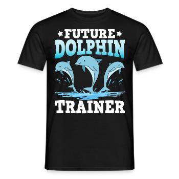 Futur dresseur de dauphins - T-shirt homme - noir - Devant - AI Model Male 178 light (178cm)