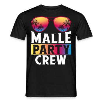 Malle Party Crew - Men's T-Shirt - black - Front - AI Model Male 178 light (178cm)
