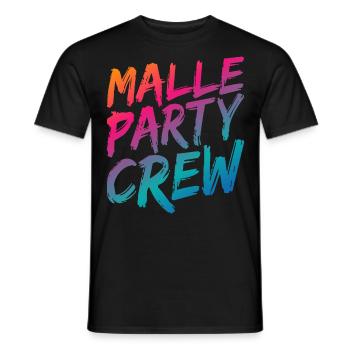 Malle Party Crew - Men's T-Shirt - black - Front - AI Model Male 178 light (178cm)
