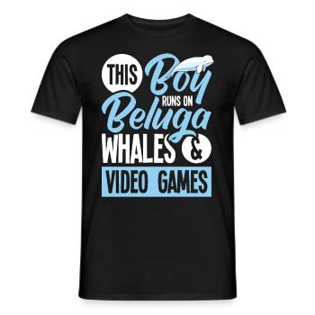 Beluga Whale Beluga Whale Whale Watching Dolphin Dolphin - Men's T-Shirt - black - Front - AI Model Male 178 light (178cm)