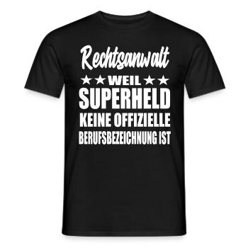 Rechtsanwalt Superheld Spruch - Männer T-Shirt - Schwarz - Vorne - AI Model Male 178 light (178cm)