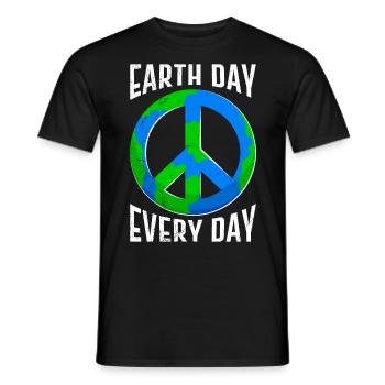 Earth Day Spruch: Earth Day Every Day - Männer T-Shirt - Schwarz - Vorne - AI Model Male 178 light (178cm)
