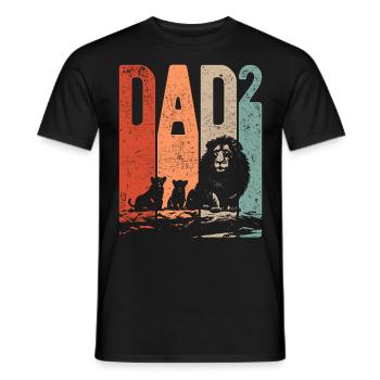 Dad Up 2 Dad Up 2 Enfants Double Daddy Leo - T-shirt homme - noir - Devant - AI Model Male 178 light (178cm)