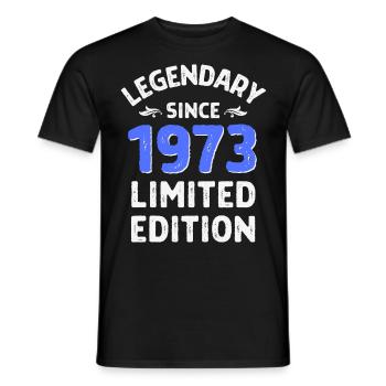 Né en 1973 légende depuis lors - T-shirt homme - noir - Devant - AI Model Male 178 light (178cm)