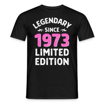 Né en 1973 légende depuis lors - T-shirt homme - noir - Devant - AI Model Male 178 light (178cm)