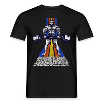 Bodybuilding Bodybuilder Gewichtheben Kraftsport - Männer T-Shirt - Schwarz - Vorne - AI Model Male 178 light (178cm)