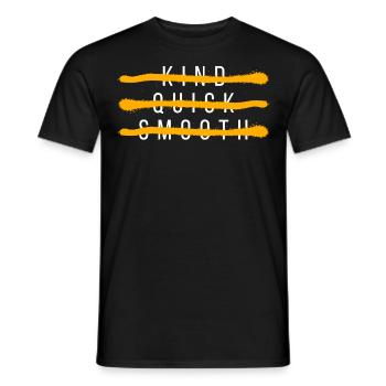 KIND QUICK SMOOTH - Männer T-Shirt - Schwarz - Vorne - AI Model Male 178 light (178cm)
