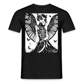 Fairycore Ästhetik Grunge Skelett Fee Goth G - Männer T-Shirt - Schwarz - Vorne - AI Model Male 178 light (178cm)