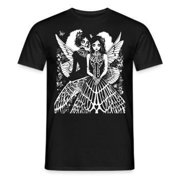 Fairycore Aesthetics Grunge Skeleton Fairy Goth G - Men's T-Shirt - black - Front - AI Model Male 178 light (178cm)