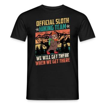 Wanderteam lustig Bergfan Bergsteiger - Männer T-Shirt - Schwarz - Vorne - AI Model Male 178 light (178cm)