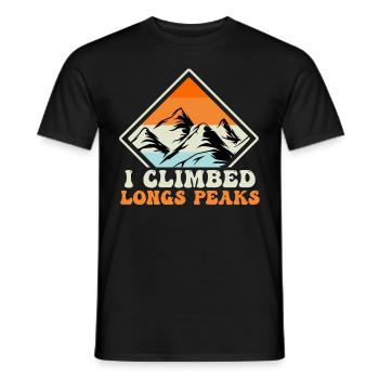 Longs Peak Climbers Escalade Sommet Randonnée - T-shirt homme - noir - Devant - AI Model Male 178 light (178cm)