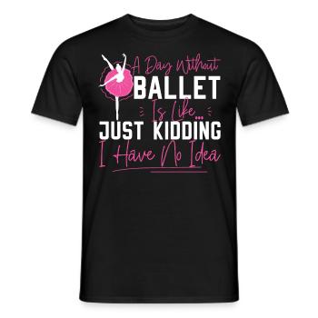 Ballet Dancer Dance Girl Ballerina - Männer T-Shirt - Schwarz - Vorne - AI Model Male 178 light (178cm)