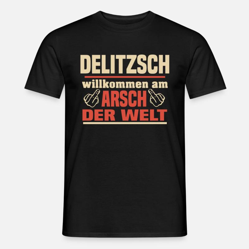 Delitzsch - Männer T-Shirt - Schwarz