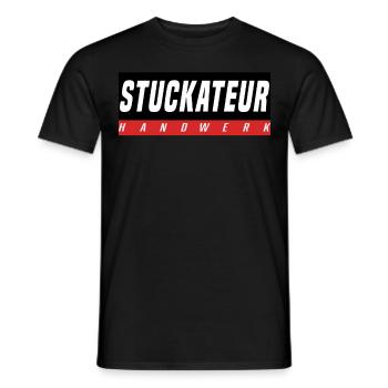 Stuckateur T-Shirt - Männer T-Shirt - Schwarz - Vorne - AI Model Male 178 light (178cm)
