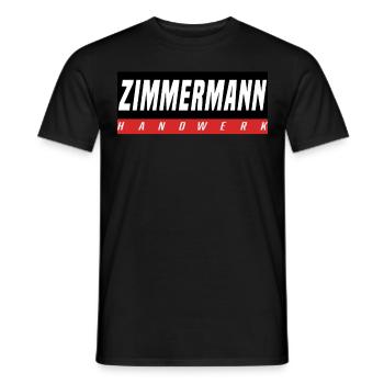 Zimmermann T-Shirt - Männer T-Shirt - Schwarz - Vorne - AI Model Male 178 light (178cm)
