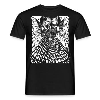 Punkrock Fan Skull mit Mohawk Crazy Antisocial P - Männer T-Shirt - Schwarz - Vorne - AI Model Male 178 light (178cm)