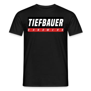 Tiefbauer T-Shirt - Männer T-Shirt - Schwarz - Vorne - AI Model Male 178 light (178cm)