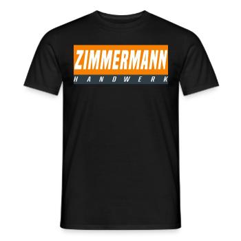 Zimmermann T-Shirt - Männer T-Shirt - Schwarz - Vorne - AI Model Male 178 light (178cm)