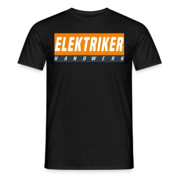 Elektriker T-Shirt - Männer T-Shirt - Schwarz - Vorne - AI Model Male 178 light (178cm)