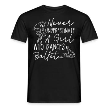 Ballet Dancer Dance Girl Ballerina - Männer T-Shirt - Schwarz - Vorne - AI Model Male 178 light (178cm)