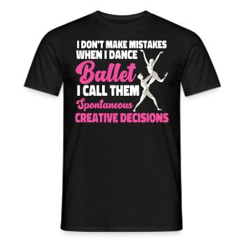 Ballet Danseuse Danse Ballerine - T-shirt homme - noir - Devant - AI Model Male 178 light (178cm)