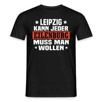 Eilenburg - Männer T-Shirt - Schwarz - Vorne - AI Model Male 178 light (178cm)