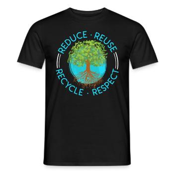 Umweltschützer Rettet die Erde Umweltliebe - Männer T-Shirt - Schwarz - Vorne - AI Model Male 178 light (178cm)