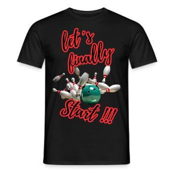 enfin Bowling 3 - T-shirt homme - noir - Devant - AI Model Male 178 light (178cm)