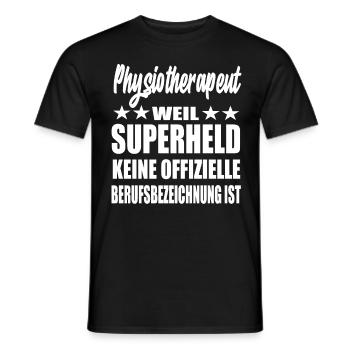 Physiotherapeut Superheld Spruch - Männer T-Shirt - Schwarz - Vorne - AI Model Male 178 light (178cm)