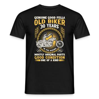 Biker Legend Since 1993 Motorcycle 30th Birthday - Men's T-Shirt - black - Front - AI Model Male 178 light (178cm)