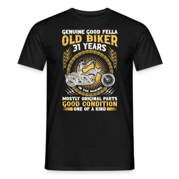 Biker Legend Since 1993 Motorcycle 31th Birthday - Men's T-Shirt - black - Front - AI Model Male 178 light (178cm)