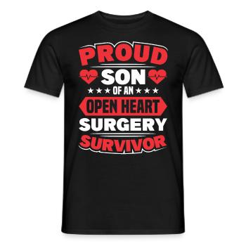 Transplantation cardiaque Chirurgie cardiaque Chirurgie cardiaque Chirurgie cardiaque Bypass - T-shirt homme - noir - Devant - AI Model Male 178 light (178cm)