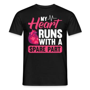 Transplantation cardiaque Chirurgie cardiaque Chirurgie cardiaque Chirurgie cardiaque Bypass - T-shirt homme - noir - Devant - AI Model Male 178 light (178cm)