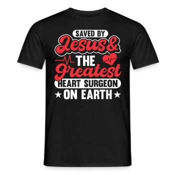 Transplantation cardiaque Chirurgie cardiaque Chirurgie cardiaque Chirurgie cardiaque Bypass - T-shirt homme - noir - Devant - AI Model Male 178 light (178cm)