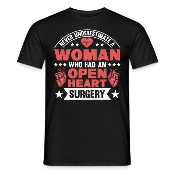 Transplantation cardiaque Chirurgie cardiaque Chirurgie cardiaque Chirurgie cardiaque Bypass - T-shirt homme - noir - Devant - AI Model Male 178 light (178cm)